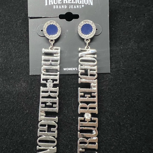 True Religion Jewelry - True Religion Silver and Blue Women's Earrings